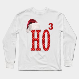 1980s kawaii Cute Santa Hat HO3 Christmas Ho Ho Ho Long Sleeve T-Shirt
